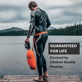 img 3 attached to 🏻 New Wave Swim Buoy: Ultimate Safety Float & Drybag for Open Water Activities - 15L PVC Yellow