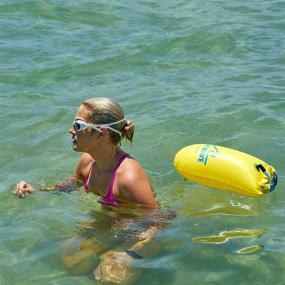 img 2 attached to 🏻 New Wave Swim Buoy: Ultimate Safety Float & Drybag for Open Water Activities - 15L PVC Yellow