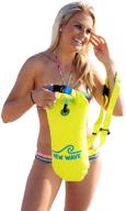 🏻 new wave swim buoy: ultimate safety float & drybag for open water activities - 15l pvc yellow логотип