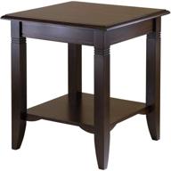 enhance your space with winsome wood nolan occasional table in elegant cappuccino finish logo