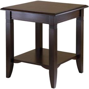 img 4 attached to Enhance Your Space with Winsome Wood Nolan Occasional Table in Elegant Cappuccino Finish