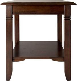 img 1 attached to Enhance Your Space with Winsome Wood Nolan Occasional Table in Elegant Cappuccino Finish