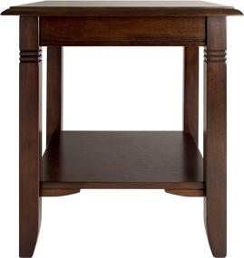 img 3 attached to Enhance Your Space with Winsome Wood Nolan Occasional Table in Elegant Cappuccino Finish