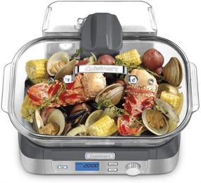 img 3 attached to Cuisinart Digital Glass Steamer - Effortless Steaming in Stainless Steel Construction