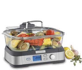 img 4 attached to Cuisinart Digital Glass Steamer - Effortless Steaming in Stainless Steel Construction