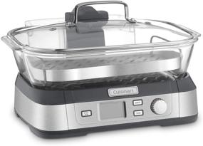 img 1 attached to Cuisinart Digital Glass Steamer - Effortless Steaming in Stainless Steel Construction