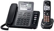 📞 black panasonic kx-tg9471b 2-line phone with answering system and contact sync, 1 handset - corded/cordless option logo
