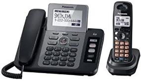 img 4 attached to 📞 Black Panasonic KX-TG9471B 2-Line Phone with Answering System and Contact Sync, 1 Handset - Corded/Cordless Option