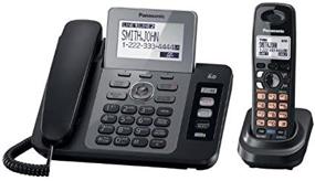 img 2 attached to 📞 Black Panasonic KX-TG9471B 2-Line Phone with Answering System and Contact Sync, 1 Handset - Corded/Cordless Option