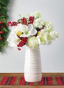 img 2 attached to 🏺 Sullivans Distressed White Ceramic Vase, 11.5 x 5 Inches, CM2496