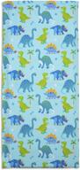 kid's nap mat cover for boys & girls - sewn-in flap pillowcase design rest mat cover, fits vinyl nap mat up to 1.5 inches - dinosaur land theme, bpa-free logo