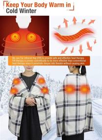 img 3 attached to 🔥 Stay Warm Anywhere with the Portable Heated Shawl Cape Blanket