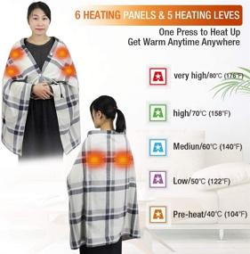 img 1 attached to 🔥 Stay Warm Anywhere with the Portable Heated Shawl Cape Blanket