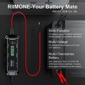img 3 attached to 🔋 RIIMONE Smart Battery Charger: Advanced Trickle Charger and Maintainer for LiFePO4 Deep Cycle Batteries - 6Amp, 6V/12V