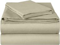 🛏️ enviohome premium knit cotton jersey bed sheet set - 3 piece - twin xl, natural: superior quality and comfort! logo