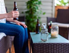 img 1 attached to 🍻 CapCatch Mason Jar Bottle Opener - Fun and Easy Tool to Open Beer or Soda Bottles and Collect Caps | Includes Mason Jar | Perfect Tabletop Accessory for Recycling Caps | Great Gift Idea