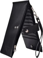 women's leather bifold wallet with blocking technology - handbags & wallets logo