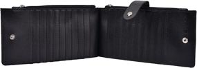 img 1 attached to Women's Leather Bifold Wallet with Blocking Technology - Handbags & Wallets