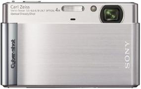 img 4 attached to 📷Серебряная цифровая камера Sony Cyber-shot DSC-T90 12,1 МП с 4-кратным оптическим зумом и стабилизацией изображения Super Steady Shot