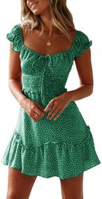 img 4 attached to Yobecho Womens Sweetheart Neckline Print Dress: Stunning Women's Clothing for Every Occasion