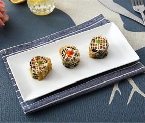 img 2 attached to Foraineam Porcelain Platters Rectangular Appetizer