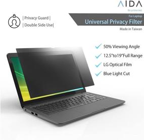 img 3 attached to 🔒 Улучшенный фильтр конфиденциальности AIDA для ноутбука с широкоформатным экраном 14": защита визуальных данных, антибликовый, снижение синего света.