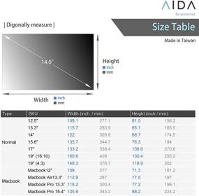 img 2 attached to 🔒 Enhanced AIDA Privacy Filter for 14" Widescreen Laptop: Safeguard Visual Data, Anti-Glare, Blue-Light Cut