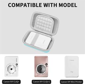 img 3 attached to 📸 Yinke Blue Travel Hard Case for Canon Ivy Mobile Mini Photo Printer/ Canon Ivy CLIQ 2/+2 Instant Camera Printer: Protective Cover for On-the-go Printing