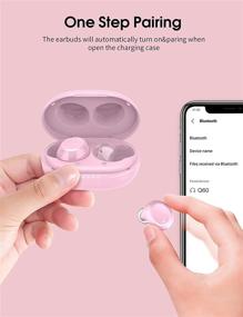 img 2 attached to 🎧 Taopod Bluetooth Headphones: Wireless Earbuds with Charging Case, Hi-Fi Stereo Sound, Waterproof, Mic - 36H Playtime for Sports & Home Office