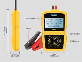 img 1 attached to Автотестер аккумулятора автомобиля Autool BT-360 12V: автомобильный тестер нагрузки CCA 100-2400, тест на неисправность гнезда для затопленных аккумуляторов, автоматическая диагностика для систем пуска и зарядки транспортных средств/лодок/мотоциклов