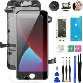 img 4 attached to 📱 Black Screen Replacement for iPhone 7 Plus - Mobkitfp 5.5" Full Assembly LCD Display Digitizer with Front Camera, Earpiece, Sensors, Waterproof Seal, Repair Tools, and Tempered Film - Compatible with A1784, A1785, A1661 (Black)