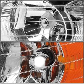 img 2 attached to 🚦 DNA Motoring HL-OH-DR02-CH-AM Chrome Housing Amber Corner Headlights for 02-05 Ram 1500/03-05 Ram 2500 3500 - Left & Right