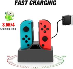img 2 attached to 🔌 YCCTEAM Charging Dock for Nintendo Switch Joy Con/OLED Model Controller - Charger Stand Station with Charging Cable