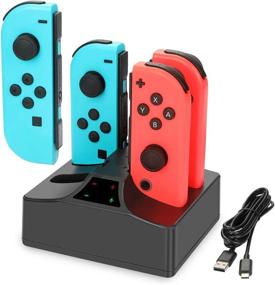img 4 attached to 🔌 YCCTEAM Charging Dock for Nintendo Switch Joy Con/OLED Model Controller - Charger Stand Station with Charging Cable
