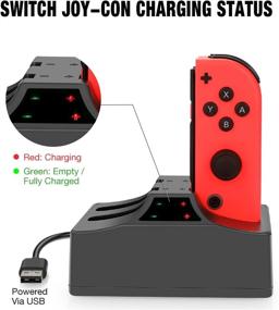 img 1 attached to 🔌 YCCTEAM Charging Dock for Nintendo Switch Joy Con/OLED Model Controller - Charger Stand Station with Charging Cable