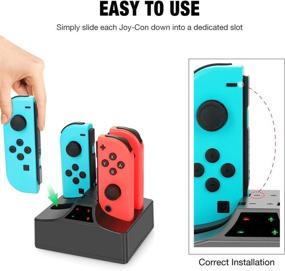img 3 attached to 🔌 YCCTEAM Charging Dock for Nintendo Switch Joy Con/OLED Model Controller - Charger Stand Station with Charging Cable