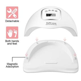 img 1 attached to 💅 Professional 150W UV LED Nail Lamp by CCHOME - Fast Nail Dryer Curing Lamp for Gel Nail Polish with 4 Timers, Auto Sensor, Ideal for Manicure Salons