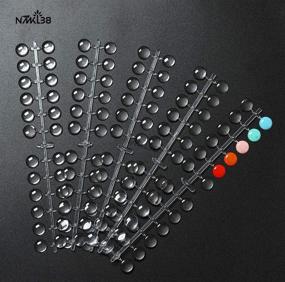 img 4 attached to NMKL38 False Nail Tips Color Chart - 120 Tips/Pack Flat Back Nail Display Tips with Adhesive Sticker for UV/Gel/Polish Nail Art Color Swatch Card (Transparent)