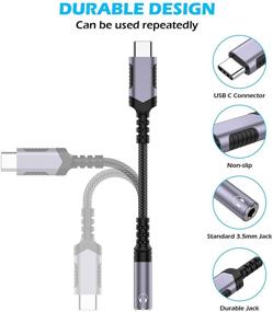 img 1 attached to Адаптер USB C к аудио 3,5 мм | Адаптер тип-С к наушникам 3,5 мм для Galaxy S21 Ultra | Кабель-переходник USB C к Aux с ЦАП | Адаптеры для стереонаушников для Samsung S20 FE, Note20, iPad Pro | OnePlus 9 Pro, 8T