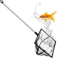 🐟 grepol-v fine mesh fish net - extendable stainless steel handle for fish, shrimp tank & pond logo