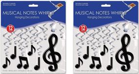 img 2 attached to 🎶 Shop the Beistle Musical Notes Whirls - 24 Piece Set in silver/black, 17.5" - 32" sizes!