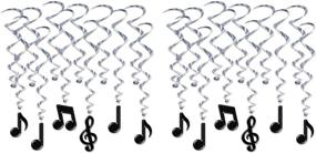 img 3 attached to 🎶 Shop the Beistle Musical Notes Whirls - 24 Piece Set in silver/black, 17.5" - 32" sizes!