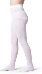 img 4 attached to Silky Toes Microfiber Opaque Tights: Premium Girls' Clothing for Comfort and Style