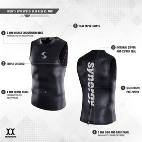 img 2 attached to 🏊 Synergy Men's EpicSpeed Neoprene Sleeveless Top: Optimized Triathlon Wetsuit for Open Water Swimming