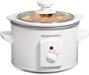 img 4 attached to 🍲 Elite Gourmet MST-250XW Electric Slow Cooker Ceramic Pot - Adjustable Temp, Versatile for Entrees, Sauces, Soups, Roasts, Stews & Dips - Dishwasher Safe (1.5 Quart, White)