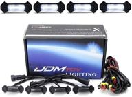 🚘 ijdmtoy 4pc set smoked lens front grille lighting kit for 2016-up toyota tacoma w/trd pro grill only | (4) 4-smd 6000k white led light assy & wiring harness included logo