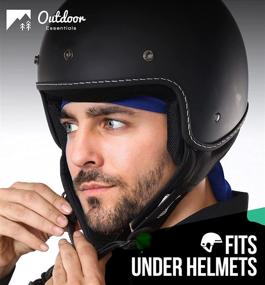 img 1 attached to 🚴 OutdoorEssentials Cooling Helmet Liner - Moisture-Wicking Headband Wrap for Men - Stylish Skull Cap for Cycling & Motorcycle