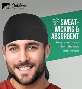 img 3 attached to 🚴 OutdoorEssentials Cooling Helmet Liner - Moisture-Wicking Headband Wrap for Men - Stylish Skull Cap for Cycling & Motorcycle