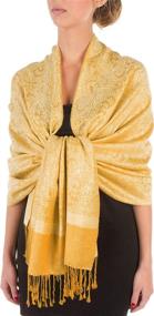 img 4 attached to 🧣 Sakkas Paisley Self Design Shawl Stole - Stylish Women's Accessories & Versatile Scarves/Wraps