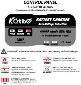 img 1 attached to 🔋 KATBO 2Amp Smart Battery Charger Maintainer 6V 12V - Ultimate Power Solution for Cars, 4 Wheelers, Motorcycles, ATVs, RVs & More